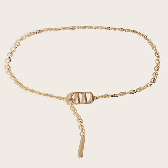 Chic Geometric Metal Waist Chain - Picture 7 of 9